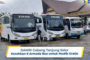 DAMRI Cabang Tanjung Selor Kerahkan 6 Armada Bus untuk Mudik Gratis