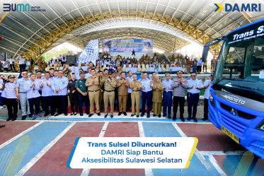 Trans Sulsel Diluncurkan! DAMRI Siap Bantu Aksesbilitas Sulawesi Selatan